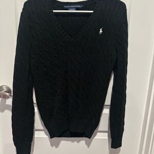 Ralph Lauren Sport Black V-Neck Sweater